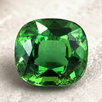 7.50 mm Cushion 2.60ct AAA Luster Natural Intense Chrome Green Tourmaline [Flawless-VVS]