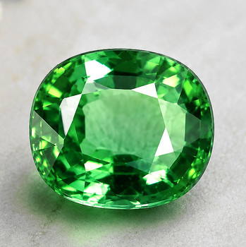 9x7.5 mm Cushion 2.40ct AAA Luster Natural Intense Green Tourmaline [Flawless-VVS]