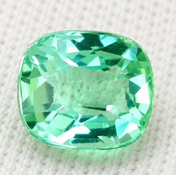 7.5x6.5 mm Cushion 2.02ct AAA Luster Natural Neon Green Tourmaline [Flawless-VVS]