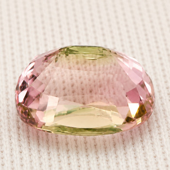 9x7 mm Oval 2.32ct Sparkling Natural Bi-Color Yellow Pink Tourmaline [VS-Eye Clean]