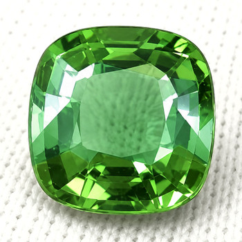 8.00 mm Cushion 2.25ct AAA Luster Natural Intense Green Tourmaline [Flawless-VVS]