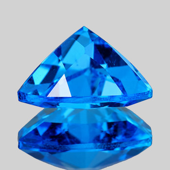 7.00 mm Trillion 1 piece Top Fire Luster Natural Swiss Blue Topaz [Flawless-VVS]