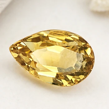 8.5x5.5 mm Pear {1.62ct} Top Luster Natural Intense Yellow Tourmaline [Flawless-VVS]