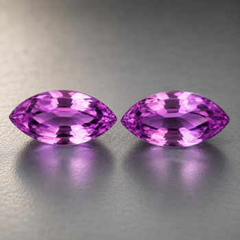 6x3 mm Marquise 2pcs AAA Luster Natural Pink Purple Sapphire [Flawless-VVS]