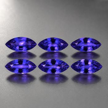 5x2.5 mm Marquise 6 pcs Top Luster Natural Intense Purple Sapphire [Flawless-VVS] {Unheated AAA Grade}