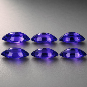 5x2.5 mm Marquise 6 pcs Top Luster Natural Intense Purple Sapphire [Flawless-VVS] {Unheated AAA Grade}