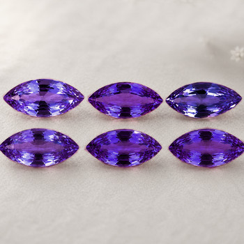 5x2.5 mm Marquise 6 pcs Top Luster Natural Velvet Purple Sapphire [Flawless-VVS] {Unheated AAA Grade}