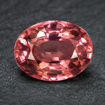 7.5x5.5 mm Oval {2.08ct} Top Fire Natural Unheated Intense Orange Pink Zircon [Flawless-VVS]