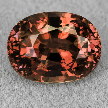 9x7 mm Oval {3.15ct} Top Fire Natural Unheated Intense Orange Pink Zircon [Flawless-VVS]