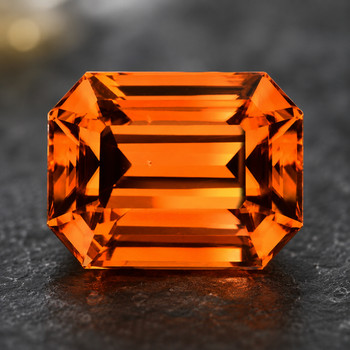 7x6 mm Octagon {1.92ct} Top Fire Natural Unheated Intense Orange Zircon [Flawless-VVS]