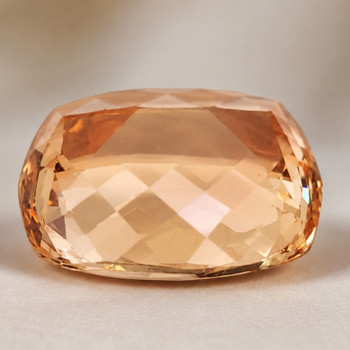 18x14 mm Cushion {14.60cts} Natural Intense Peach Morganite [Flawless-VVS]-Top Grade