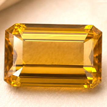 8x5 mm Octagon {3.22ct} Top Fire Natural Intense Golden Yellow Zircon [Flawless-VVS]