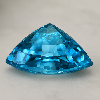 11.5x8 mm Trillion {4.78cts} Natural Premium Electric Blue Zircon [Flawless-VVS]
