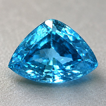 11.5x8 mm Trillion {4.78cts} Natural Premium Electric Blue Zircon [Flawless-VVS]
