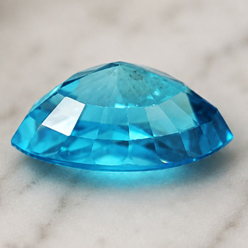 13.5x7.5 mm Trillion {5.22cts} Natural Premium Intense Blue Zircon [Flawless-VVS]
