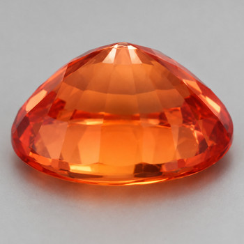 8x6 mm Oval {1.72ct} AAA Luster Natural Intense Orange Sapphire [Flawless-VVS]