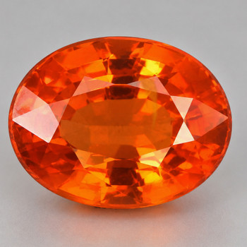 8x6 mm Oval {1.70ct} AAA Luster Natural Intense Orange Sapphire [VVS]