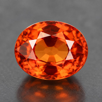 8x6 mm Oval {1.80ct} AAA Luster Natural Intense Orange Sapphire [VVS]