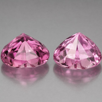 4.50 mm Heart 2pcs Top Luster Natural Pink Spinel [Flawless-VVS]