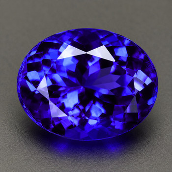 9x7 mm Oval {2.55ct} AAA Luster Natural D-Block Purple Blue Tanzanite [Flawless-VVS]-Top Color