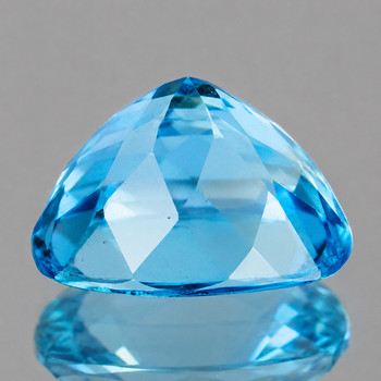 12.00 mm Cushion 1 piece AAA Fire Luster Natural Brilliant Sky Blue Topaz [Flawless-VVS]