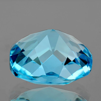 12.00 mm Cushion Checker {8.04ct} AAA Fire Luster Natural Brilliant Sky Blue Topaz [Flawless-VVS]