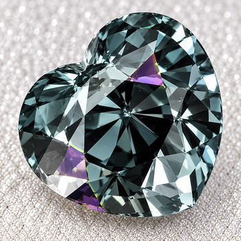 5.50 mm Heart {1.03ct} Brilliant Natural Unheated Color Change [Green to Purple] Sapphire [Flawless-VVS]-Top Grade -Free Certificate