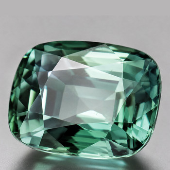 6.5x5 mm Cushion {1.00ct} Brilliant Natural Unheated Teal Blue Green Sapphire [Flawless-VVS]