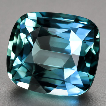 6.5x5.5 mm Cushion {1.15ct} Brilliant Natural Unheated Teal Blue Green Sapphire [Flawless-VVS]