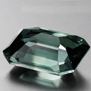 6.5x4.5 mm Octagon {1.25ct} Brilliant Natural Unheated Blue Green Sapphire [Flawless-VVS]