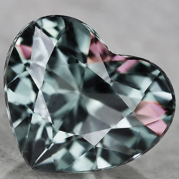 7x6 mm Heart {1.20ct} Brilliant Natural Unheated Color Change Greenish Blue Sapphire [Flawless-VVS]-Top Grade -Free Certificate