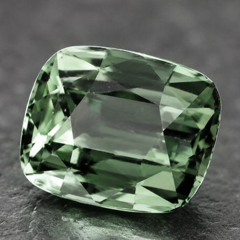 6x5 mm Cushion {1.10ct} Brilliant Natural Unheated Champagne Green Sapphire [Flawless-VVS]