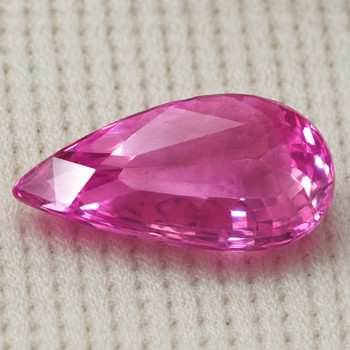 7x5 mm Pear {0.72ct} Fire Luster Natural Top Intense Pink Sapphire [VVS]