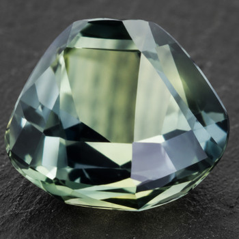 5.40 mm Cushion {1.18ct} Brilliant Natural Unheated Blue Green Sapphire [Flawless-VVS]