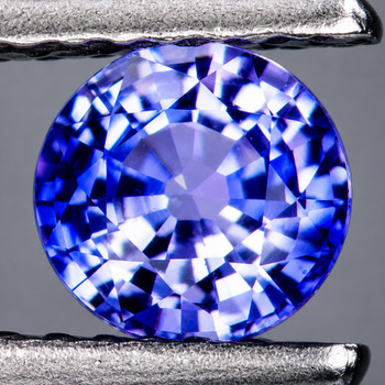 4.50 mm Round 0.48ct Superb Luster Natural Bi-Color Blue Sapphire [Flawless-VVS]