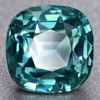 5.20 mm Cushion {1.02ct} Brilliant Natural Unheated Blue Green Sapphire [Flawless-VVS]