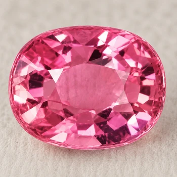 7.5x6 mm Oval {1.70ct} Sparkling Natural Intense Peach Pink Tourmaline [Flawless-VVS]