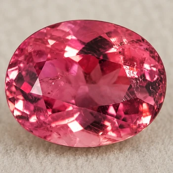 8x6.5 mm Oval {1.65ct} Sparkling Natural Intense Peach Pink Tourmaline [VS]
