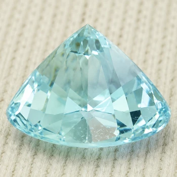 7.00 mm Round {1.30ct} Superb Luster Natural Blue Aquamarine [VVS-Eye Clean]