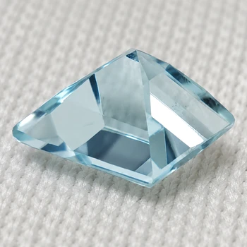 9.5x8.5 mm Fancy Cut {1.45ct} Superb Luster Natural Blue Aquamarine [Flawless-VVS]