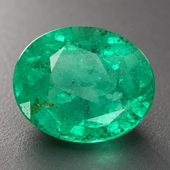 6x5 mm Oval 0.72ct Natural Zambian Brilliant Intense Green Emerald [SI]