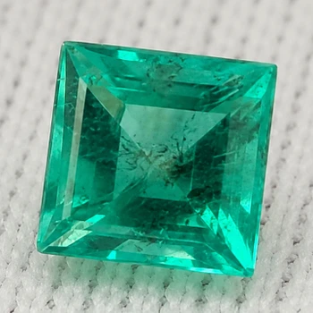 4.00 mm Square {0.45ct} Natural Zambian Brilliant Green Emerald [SI]