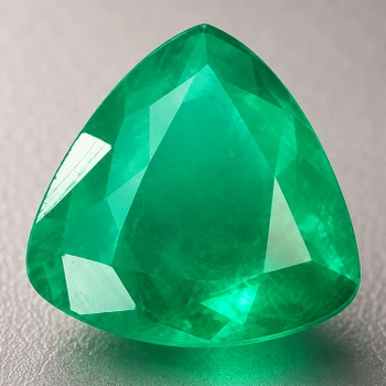 5.50 mm Pear {0.55ct} Natural Zambian Brilliant Green Emerald [SI]
