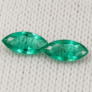 5x2.5 mm Marquise 2pcs Natural Zambian Brilliant Green Emerald [SI]