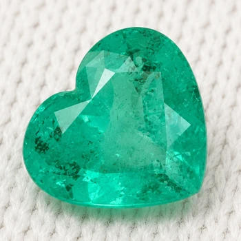 5.00 mm Heart 0.45ct Natural Zambian Brilliant Green Emerald [SI]