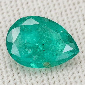 7x5 mm Pear {0.66ct} Natural Zambian Brilliant Green Emerald [SI]