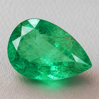 7x5 mm Pear {0.50ct} Natural Zambian Brilliant Green Emerald [SI]
