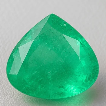 6.00 mm Pear {0.65ct} Natural Zambian Brilliant Green Emerald [SI]