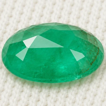 6x4.5 mm Oval 0.45ct Natural Zambian Brilliant Intense Green Emerald [SI]