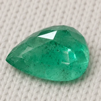 6x4 mm Pear {0.48ct} Natural Zambian Brilliant Green Emerald [SI]